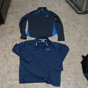 Under Armour Dual Blue and Gray Quarter-Zip Tops Bundle